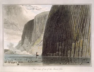 Närbild av en av Shiantöarna, från "A Voyage Around Great Britain Undertaken between the Years 1814 and 1825", publicerad 1829.